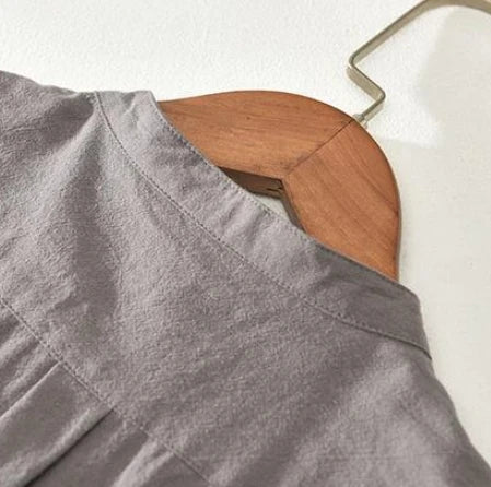 M-4XL  Summer Cotton and Linen Shirt Short Sleeved Thin and Loose Fitting Top Retro Chinese Style Casual Cotton and Linen Shirt