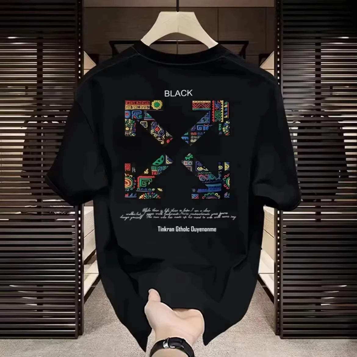 Mens Womens Hip Hop Graphic Printing Round Neck Cotton Oversized Tshirt 2025 New Harajuku Gothic Tops ins