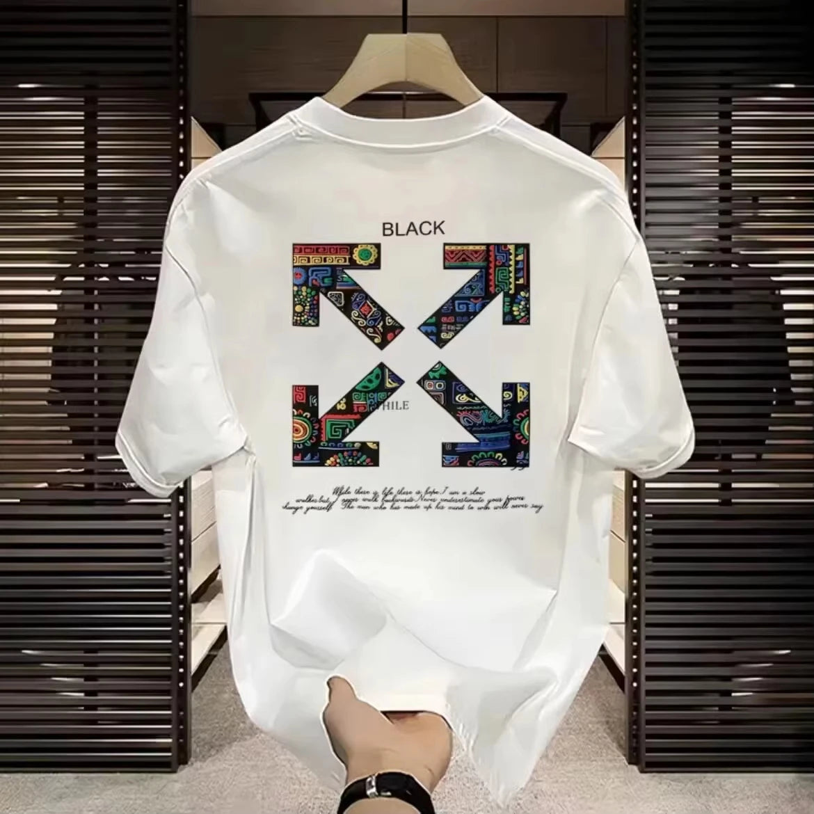 Mens Womens Hip Hop Graphic Printing Round Neck Cotton Oversized Tshirt 2025 New Harajuku Gothic Tops ins