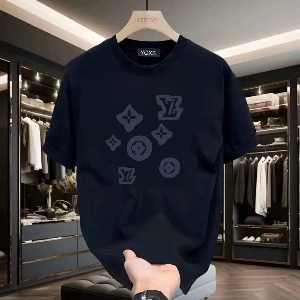 Stylish and Versatile, Summer 2026 Cotton Short-sleeved Breathable Printed T-shirts for Men and Women with Floral Prints