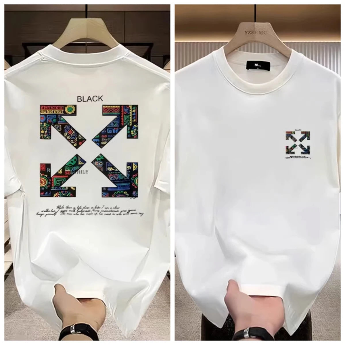 Mens Womens Hip Hop Graphic Printing Round Neck Cotton Oversized Tshirt 2025 New Harajuku Gothic Tops ins