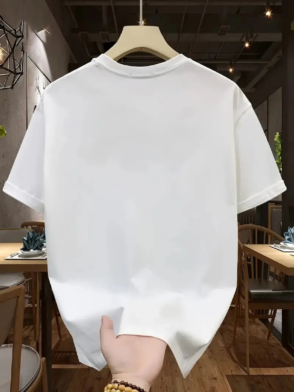 “Men’s 100% pure cotton loose breathable casual fashion letter-print short-sleeve crew neck T-shirt top.”